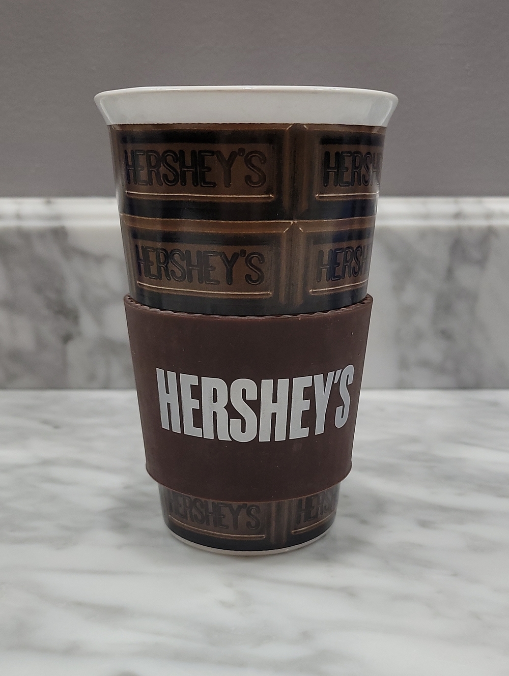 HERSHEY'S Chocolate Bar Ceramic Mug with Silicone Sleeve